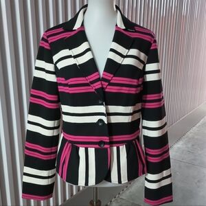 INC International Concepts Black and Pink Striped Blazer